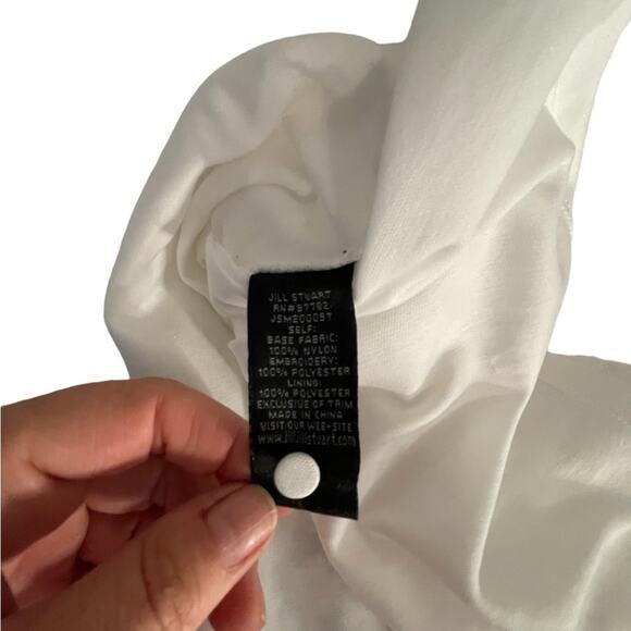 JILL Jill Stuart white floral lace ruffle sleeve blouse size large - Picture 13 of 13